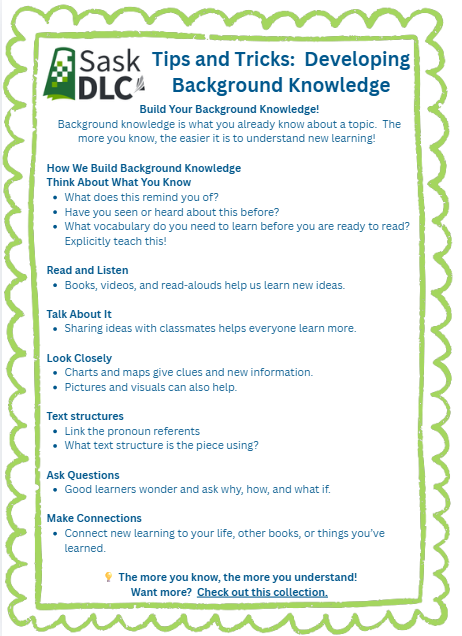 Tips & Tricks: Developing Background Knowledge | Resource Bank