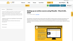 Setting up an online course using Moodle - March 6th, 2020 | Resource Bank