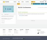 ELA 20- I Can Statements ELA 20- I Can Statements