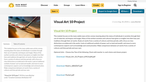 Visual Art 10 Project | Resource Bank