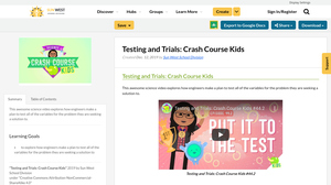 Testing and Trials: Crash Course Kids | Resource Bank