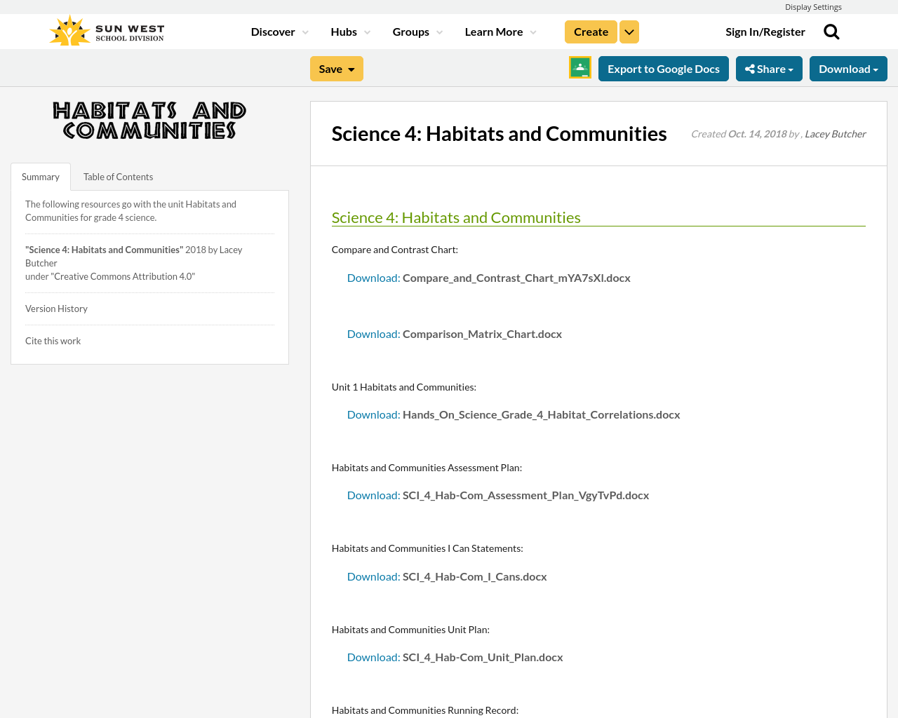 Science 4 Habitats and Communities Resource Bank