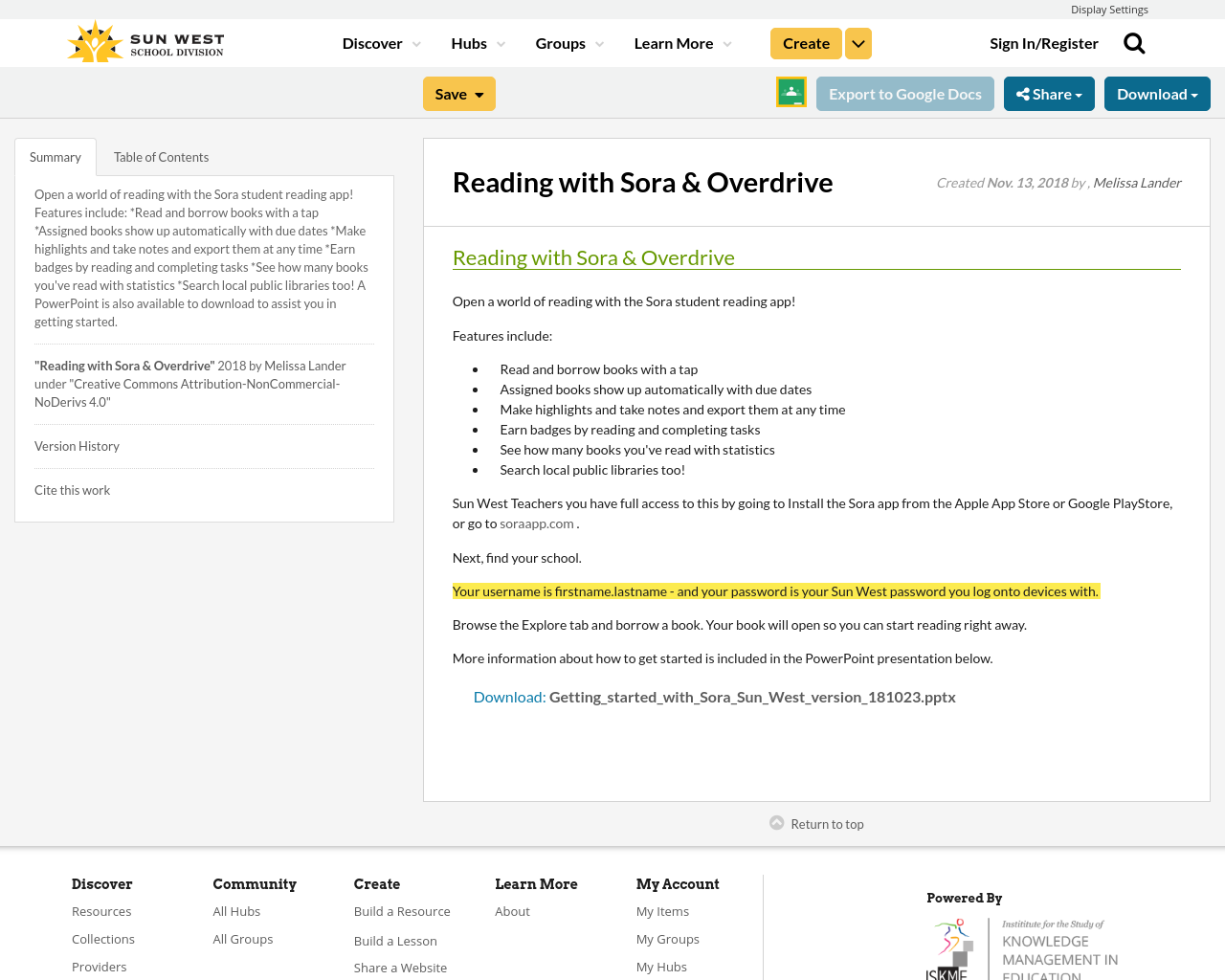 Reading with Sora & Overdrive Resource Bank