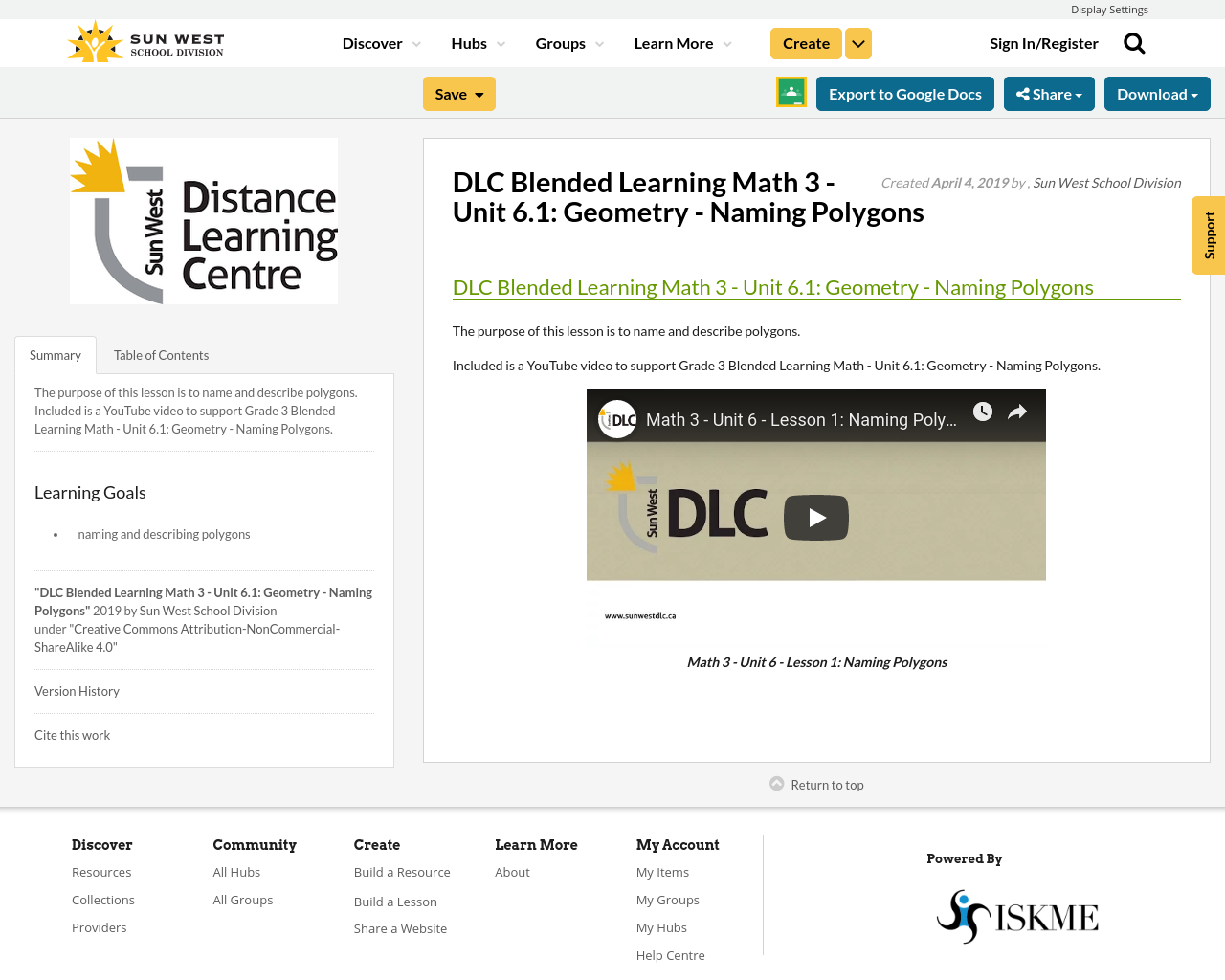DLC Blended Learning Math 3 - Unit 6.1: Geometry - Naming Polygons | Resource Bank