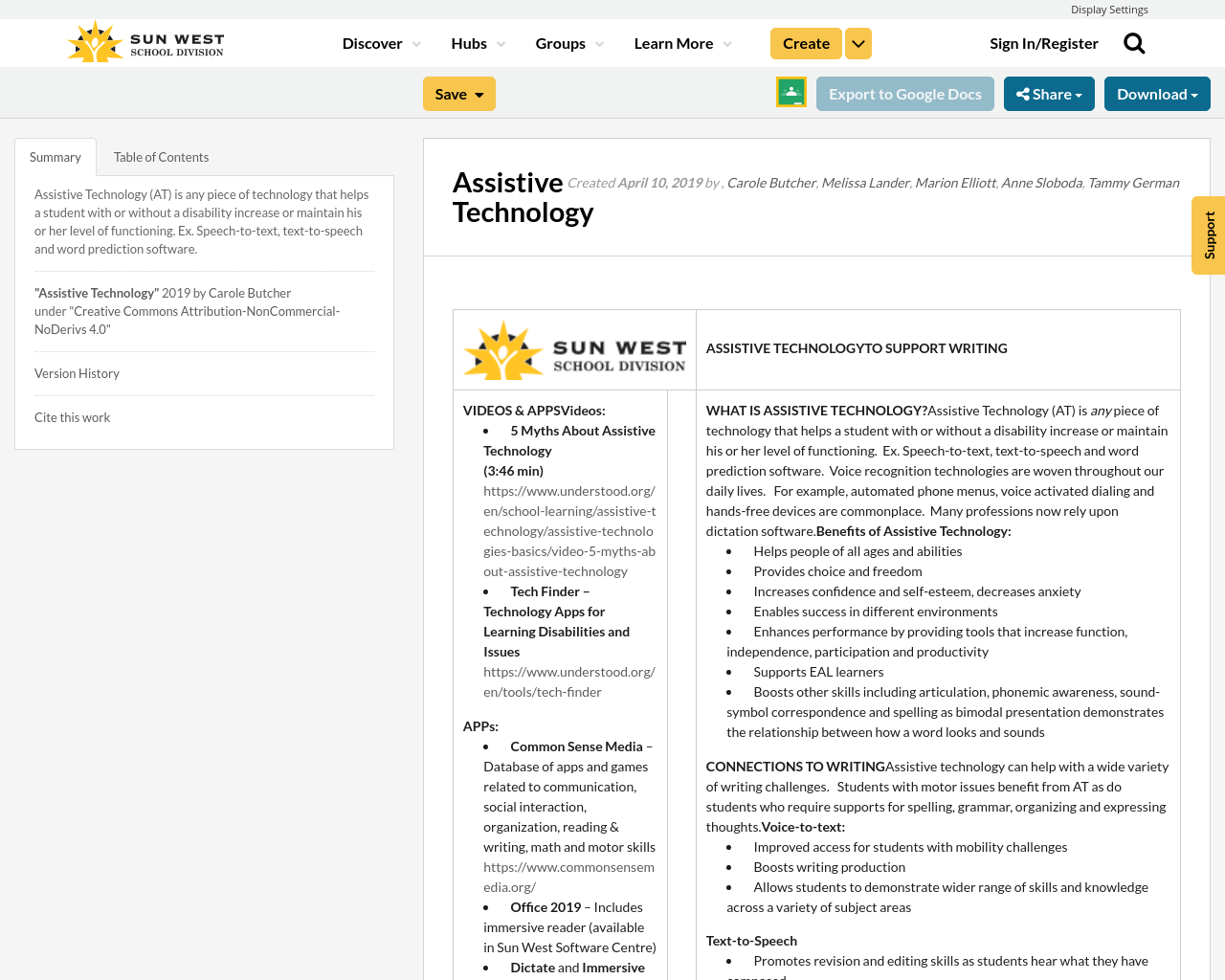 Assistive Technology Resource Bank