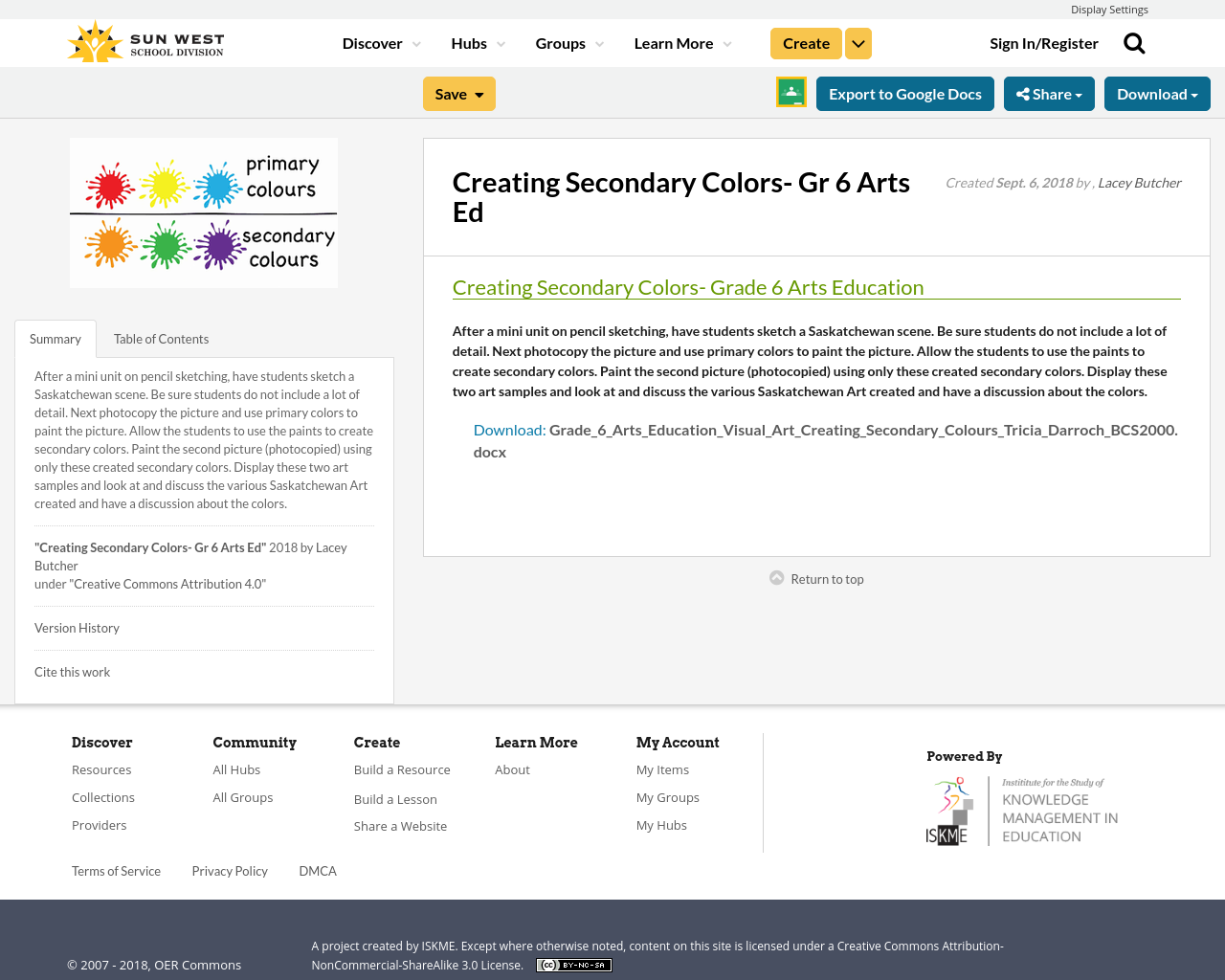 Creating Secondary Colors Gr 6 Arts Ed Resource Bank