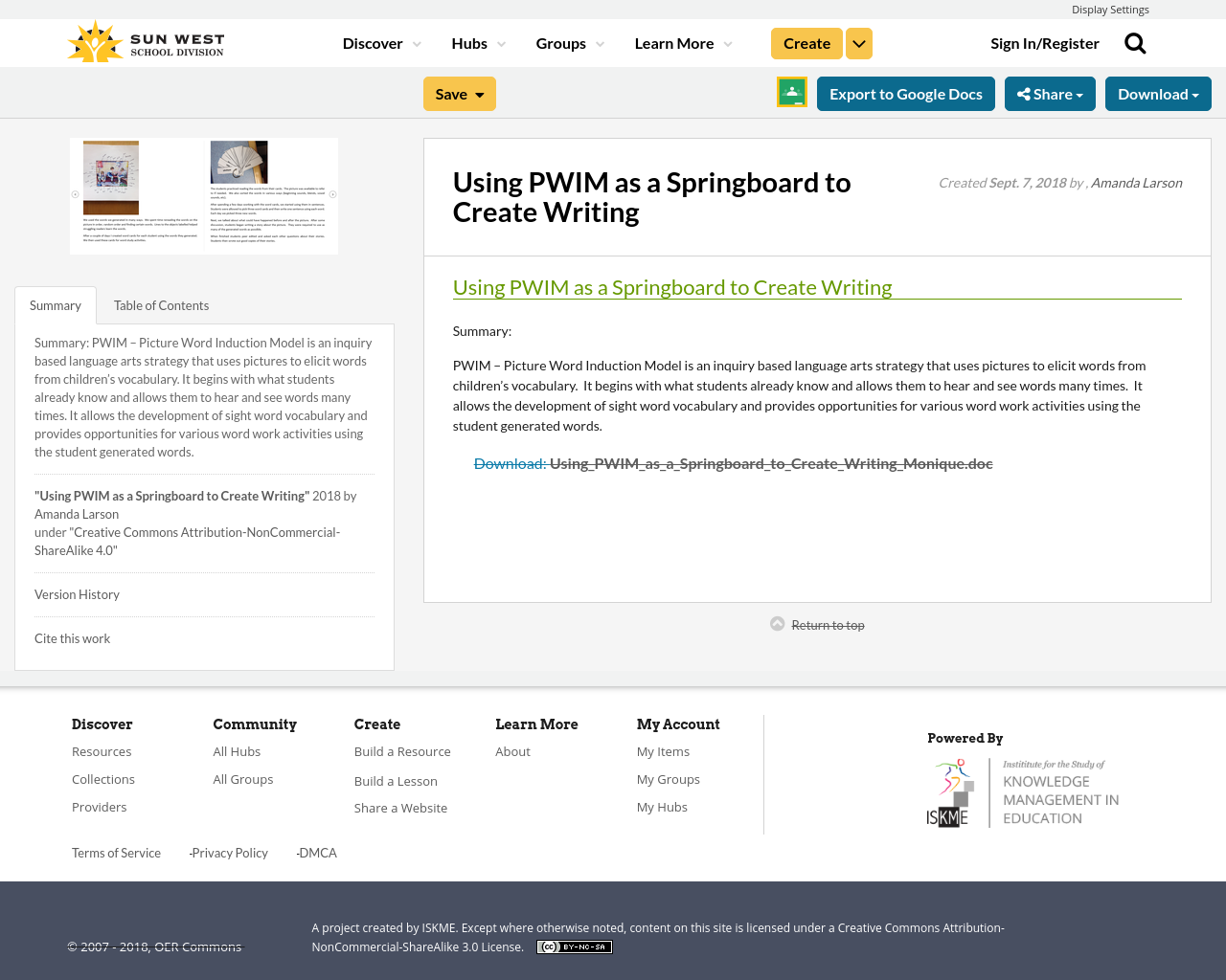 Using PWIM as a Springboard to Create Writing | Resource Bank