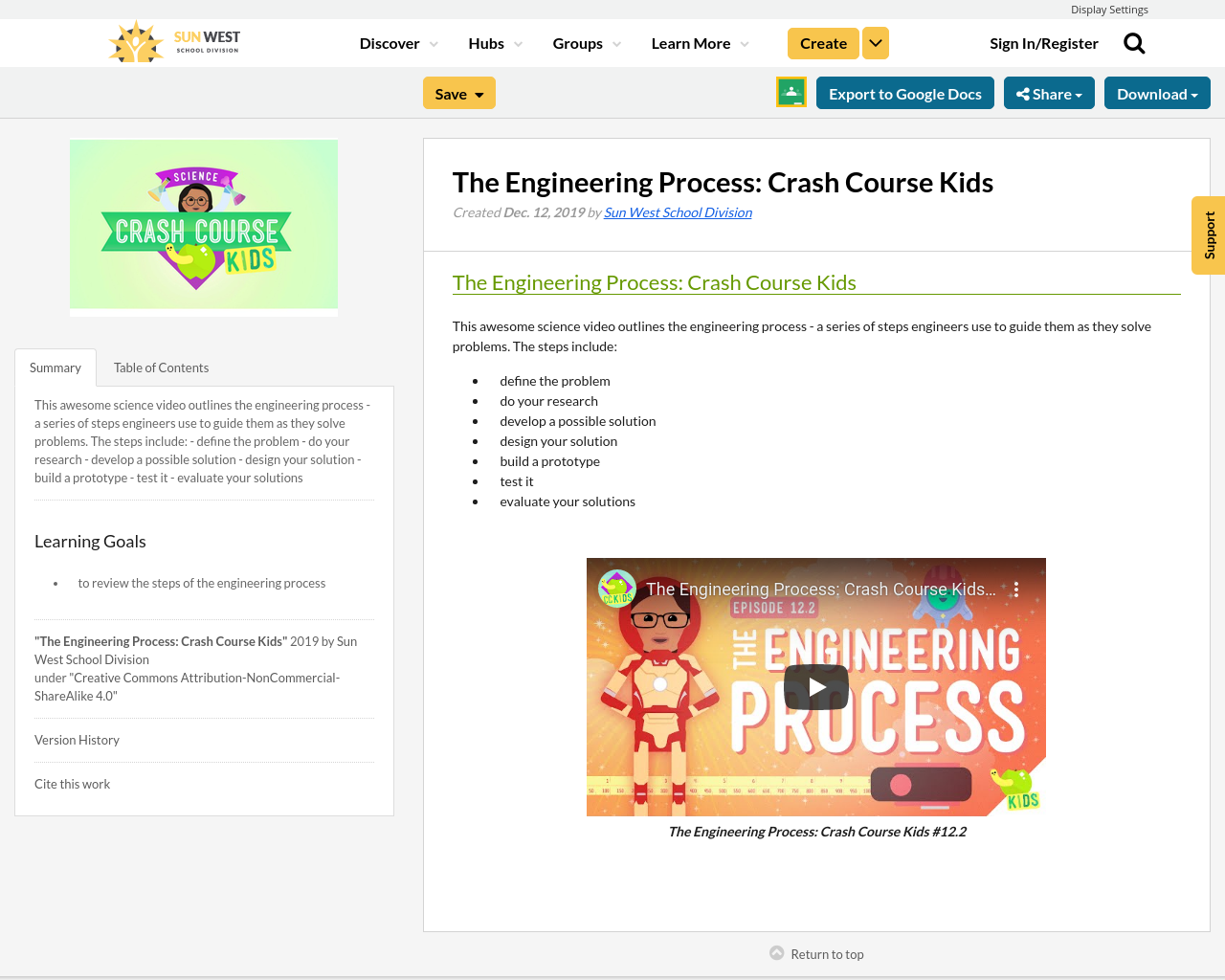 The Engineering Process Crash Course Kids Resource Bank The Engineering Process Crash Course Kids Resource Bank