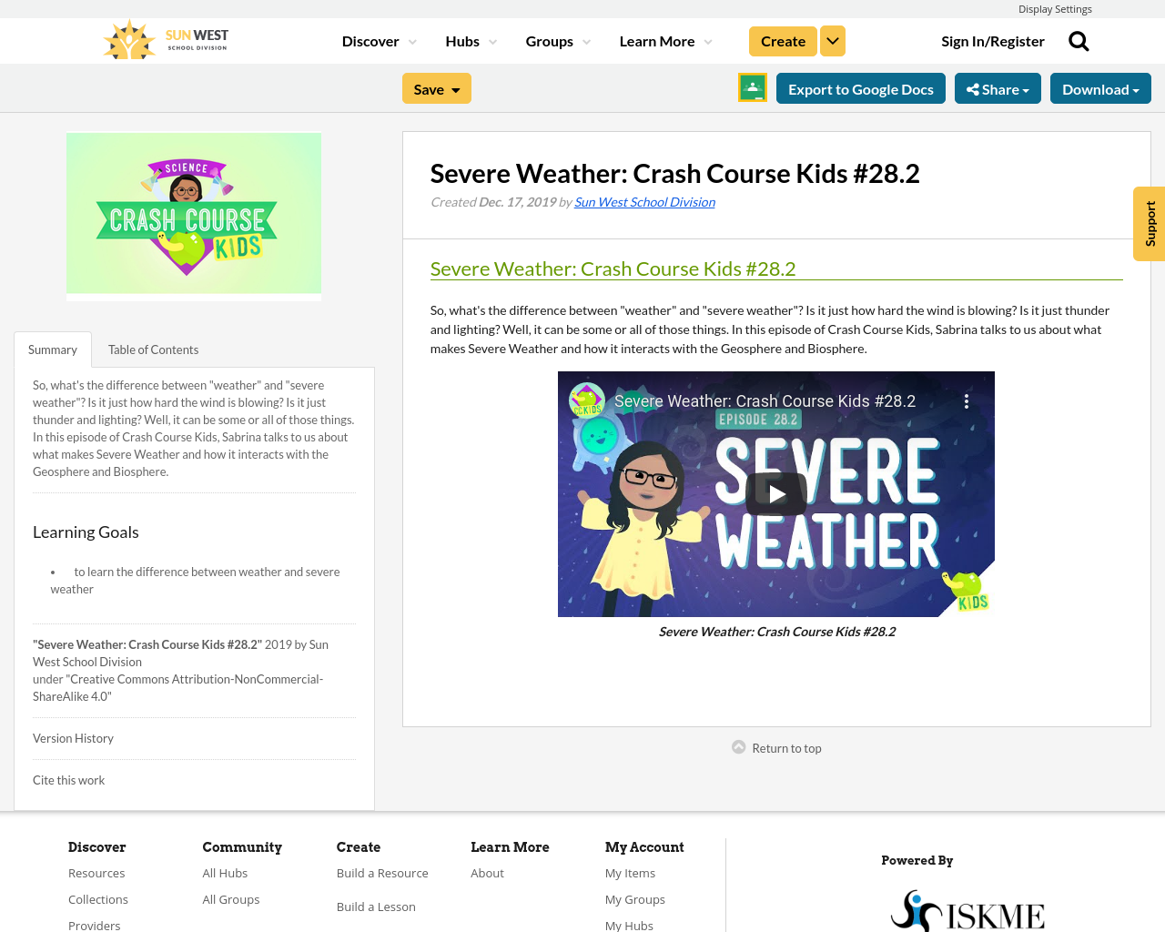 Severe Weather: Crash Course Kids #28.2 | Resource Bank