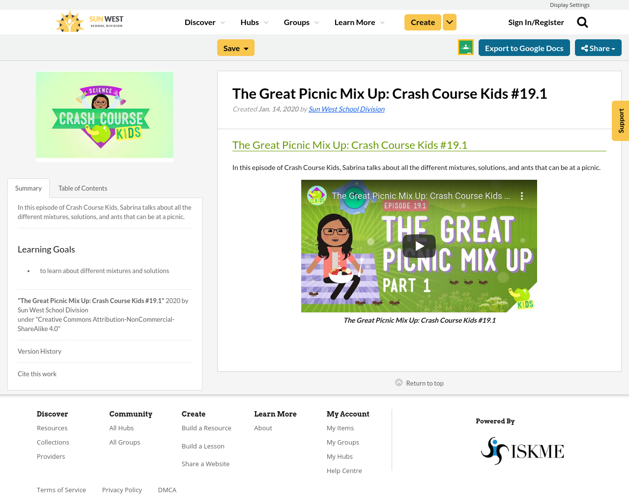 The Great Picnic Mix Up Crash Course Kids 19.1 Resource Bank