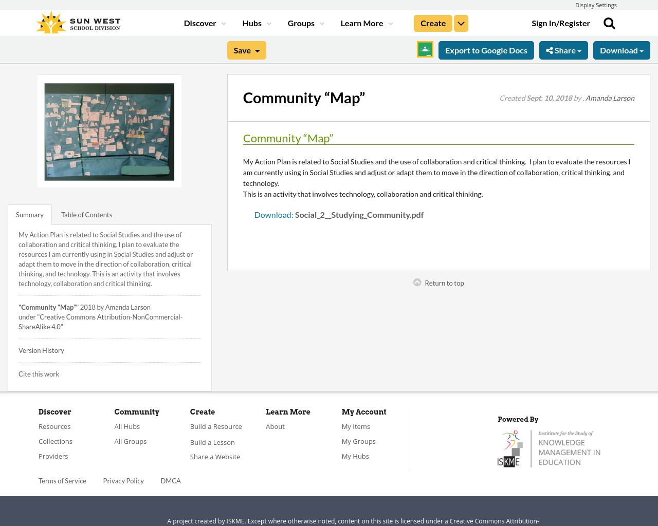 Example Community Resource Map Community “Map” | Resource Bank
