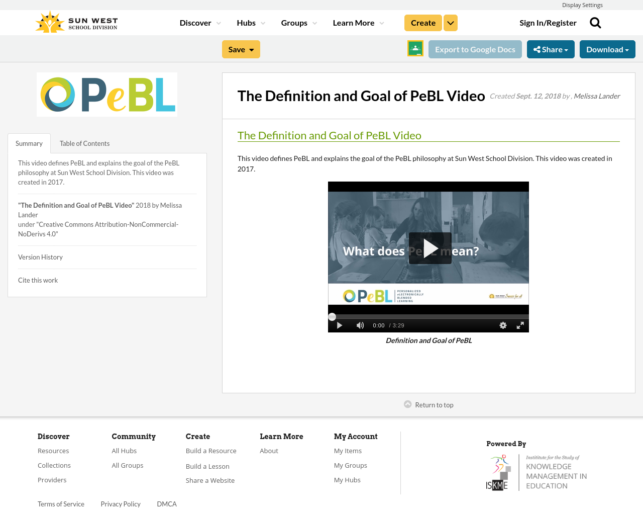 The Definition and Goal of PeBL Video | Resource Bank