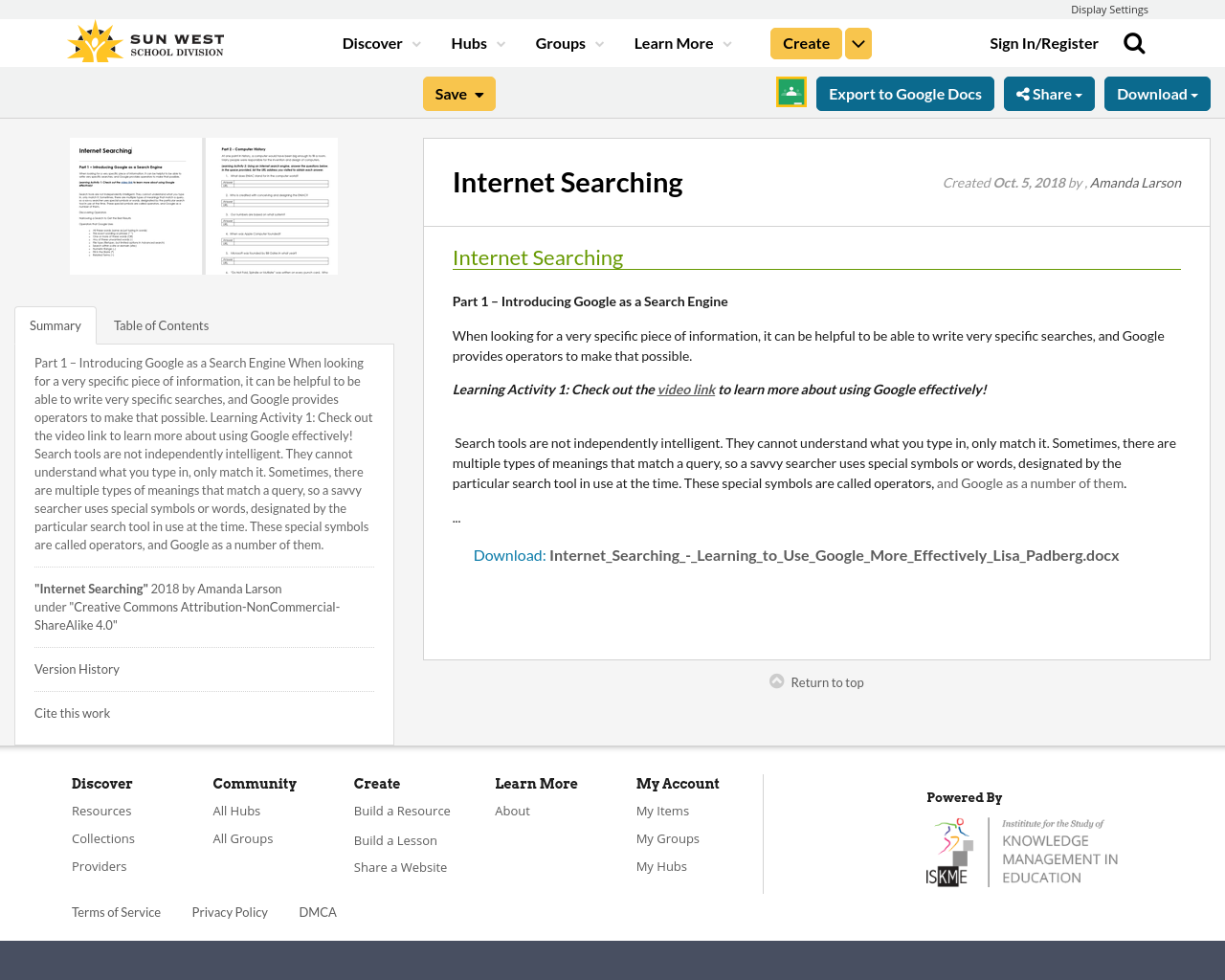 Internet Searching | Resource Bank